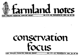 FARMLAND NOTES CONSERVATION FOCUS logo