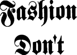 FASHION DON'T logo