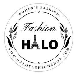 FASHION HALO WOMEN'S FASHION WWW.HALOFASHIONSHOP.COM logo