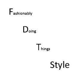 FASHIONABLY DOING THINGS STYLE logo