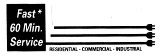 FAST * 60 MIN. SERVICE RESIDENTIAL · COMMERCIAL · INDUSTRIAL logo