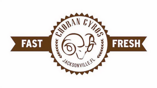 FAST CHOBAN GYROS JACKSONVILLE, FL FRESH logo