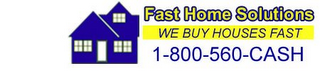 FAST HOME SOLUTIONS WE BUY HOUSES FAST 1-800-560-CASH logo