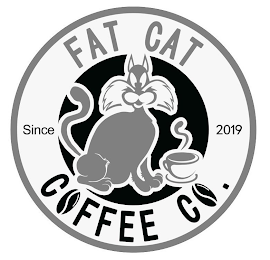 FAT CAT COFFEE CO. SINCE 2019 logo