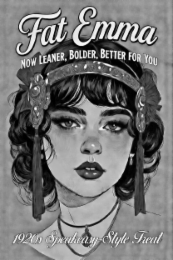 FAT EMMA NOW LEANER, BOLDER, BETTER FOR YOU 1920S SPEAKEASY-STYLE TREAT logo