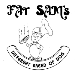 FAT SAM'S DIFFERENT BREED OF DOG logo