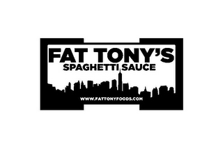 FAT TONY'S SPAGHETTI SAUCE WWW.FATTONYFOODS.COM logo