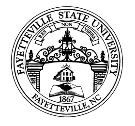 FAYETTEVILLE STATE UNIVERSITY FAYETTEVILLE, NC 1867 RES NON VERBA logo