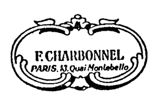 F.CHARBONNEL PARIS.13.QUAI MONTEBELLO logo