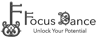 FD FOCUS DANCE UNLOCK YOUR POTENTIAL logo