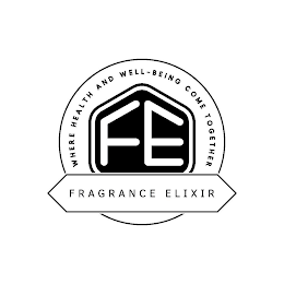 FE FRAGRANCE ELIXIR WHERE HEALTH AND WELL-BEING COME TOGETHER logo