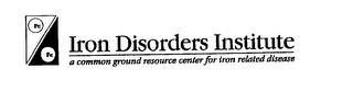 FE IRON DISORDERS INSTITUTE A COMMON GROUND RESOURCE CENTER FOR IRON RELATED DISEASE logo
