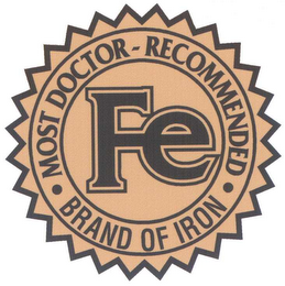 FE MOST DOCTOR RECOMMENDED BRAND OF IRON logo