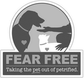 FEAR FREE TAKING THE PET OUT OF PETRIFIED. logo