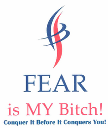 FEAR IS MY BITCH! CONQUER IT BEFORE IT CONQUERS YOU! logo