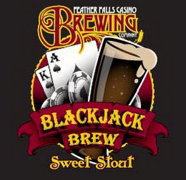 FEATHER FALLS CASINO BREWING COMPANY BLACKJACK BREW SWEET STOUT logo