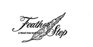FEATHER STEP A TREAT FOR YOUR VEST logo