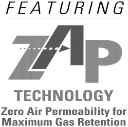 FEATURING ZAP TECHNOLOGY ZERO AIR PERMEABIITY FOR MAXIMUM GAS RETENTION logo