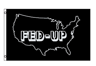 FED UP INSIDE THE OUTLINE OF THE UNITED STATES logo