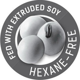 FED WITH EXTRUDED SOY HEXANE-FREE logo