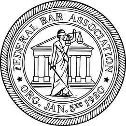FEDERAL BAR ASSOCIATION ORG. JAN. 8TH 1920 logo