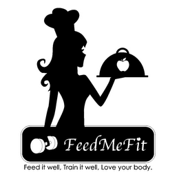 FEEDMEFIT FEED IT WELL, TRAIN IT WELL, LOVE YOUR BODY. logo