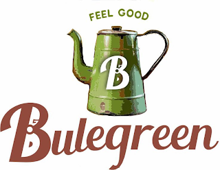 FEEL GOOD, B, BULEGREEN logo