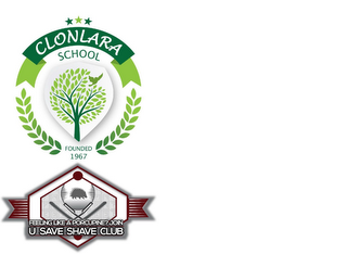 FEELING LIKE A PORCUPINE JOIN U SAVE SHAVE CLUB CLONLARA SCHOOL FOUNDED 1967 logo
