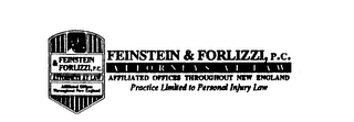 FEINSTEIN & FORLIZZI, P.C. ATTORNEYS AT LAW AFFILIATED OFFICES THROUGHOUT NEW ENGLAND PRACTICE LIMITED TO PERSONAL INJURY LAW logo