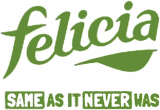 FELICIA SAME AS IT NEVER WAS logo