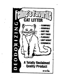 FELINE'S FAVORITE CAT LITTER logo