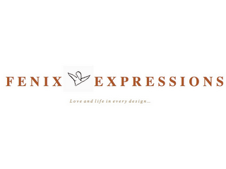 FENIX EXPRESSIONS LOVE AND LIFE IN EVERY DESIGN... logo