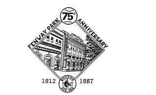 FENWAY PARK 75TH ANNIVERSARY 1912 BOSTON RED SOX 1987 logo