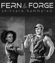 FERN & FORGE SKINCARE, HAMMERED. logo