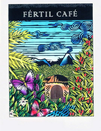 FERTIL CAFE AND DESIGN (IN COLOR) logo