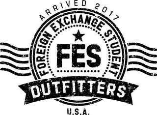 FES OUTFITTERS FOREIGN EXCHANGE STUDENTARRIVED 2017 U.S.A. logo