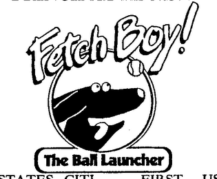FETCH BOY! THE BALL LAUNCHER logo