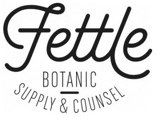 FETTLE BOTANIC SUPPLY & COUNSEL logo