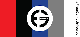 FG UNIVERSE #FREEGAMEUNIVERSE logo