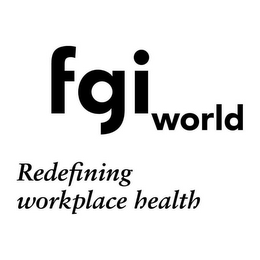 FGI WORLD REDEFINING WORKPLACE HEALTH logo