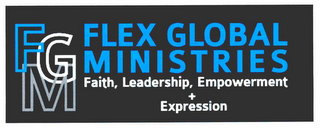FGM FLEX GLOBAL MINISTRIES FAITH, LEADERSHIP, EMPOWERMENT + EXPRESSION logo