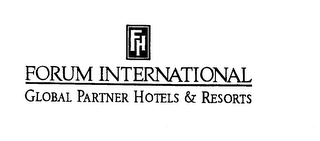 FH FORUM INTERNATIONAL GLOBAL PARTNER HOTELS & RESORTS logo