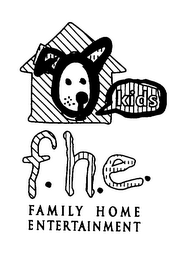 F.H.E. FAMILY HOME ENTERTAINMENT KIDS logo