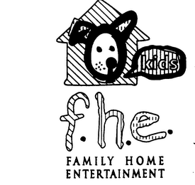 F.H.E. FAMILY HOME ENTERTAINMENT KIDS logo