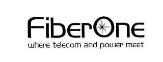 FIBERONE WHERE TELECOM AND POWER MEET logo