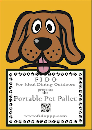 FIDO FOR IDEAL DINING OUTDOORS PRESENTS THE PORTABLE PET PALLET WWW.FIDOPPP.COM logo