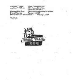 FIERY RON'S HOME TEAM BBQ logo