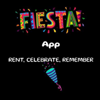 FIESTA! APP RENT, CELEBRATE, REMEMBER logo