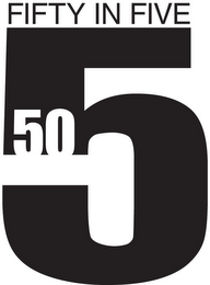 FIFTY IN FIVE 50 5 logo