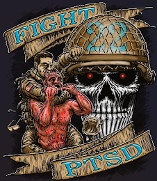 FIGHT PTSD 22 PTSD STEAL KILL & DESTROY G RONE logo